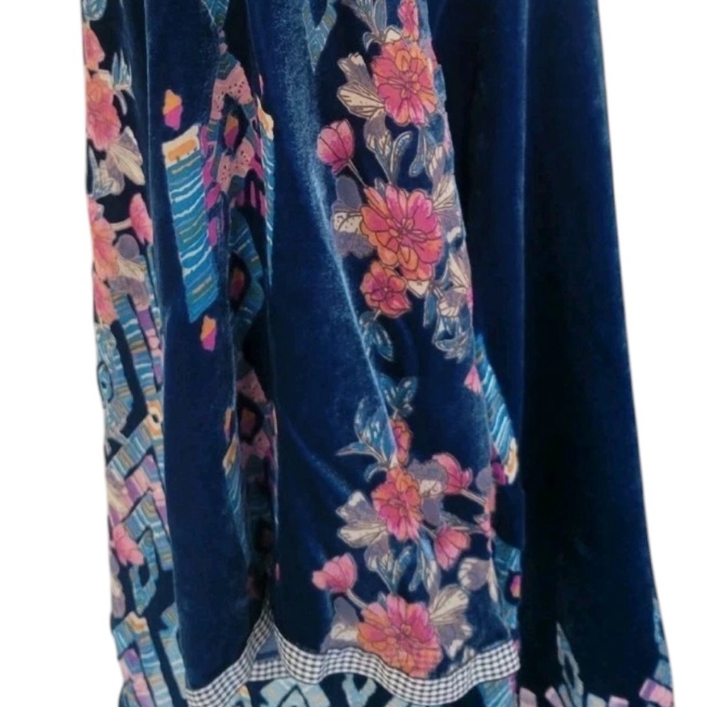 Johnny Was Fabiana Aztec silk velvet Burnout tunic NWT - Picture 12 of 13